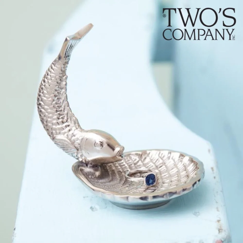 Two’s Company Silver Fish Ring Holder